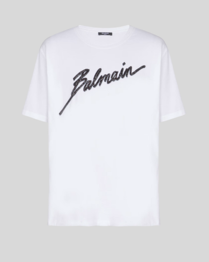 Embroidered Balmain Letter T-shirt