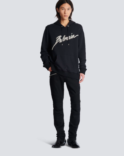 Embroidered Balmain Letter hoodie