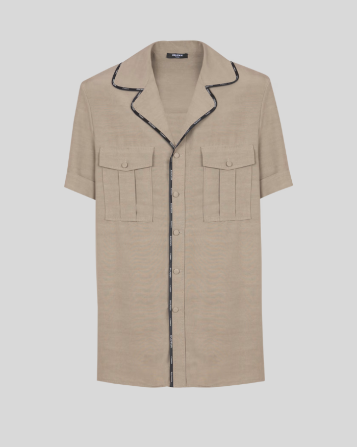 Cupro pyjama shirt with pockets