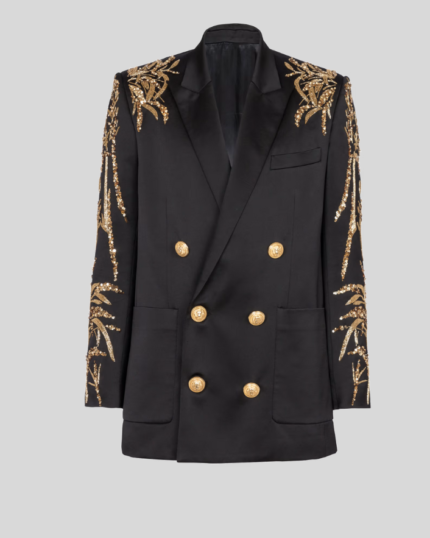 Blazer with embroidered Bamboo sleeves