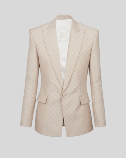 1-button jacket in PB Labyrinth jacquard