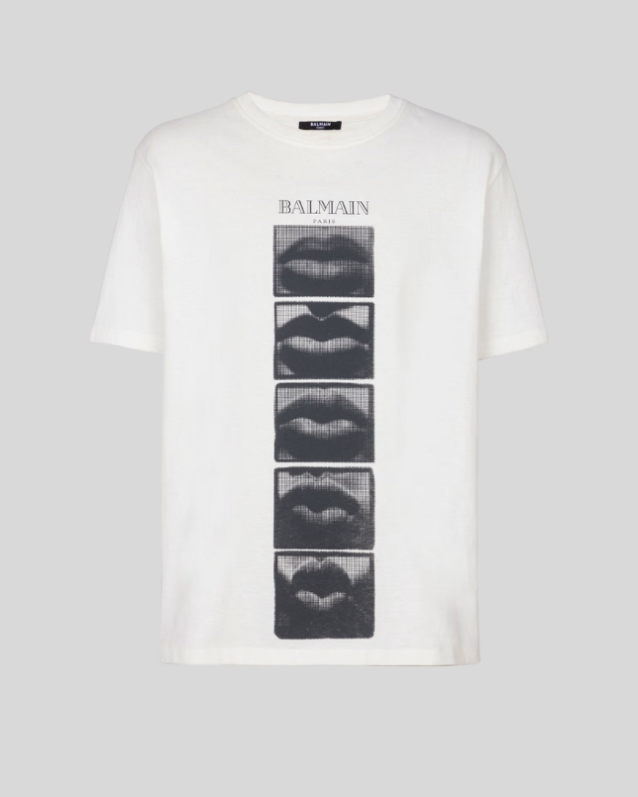 T-shirt with vintage Balmain Lips print