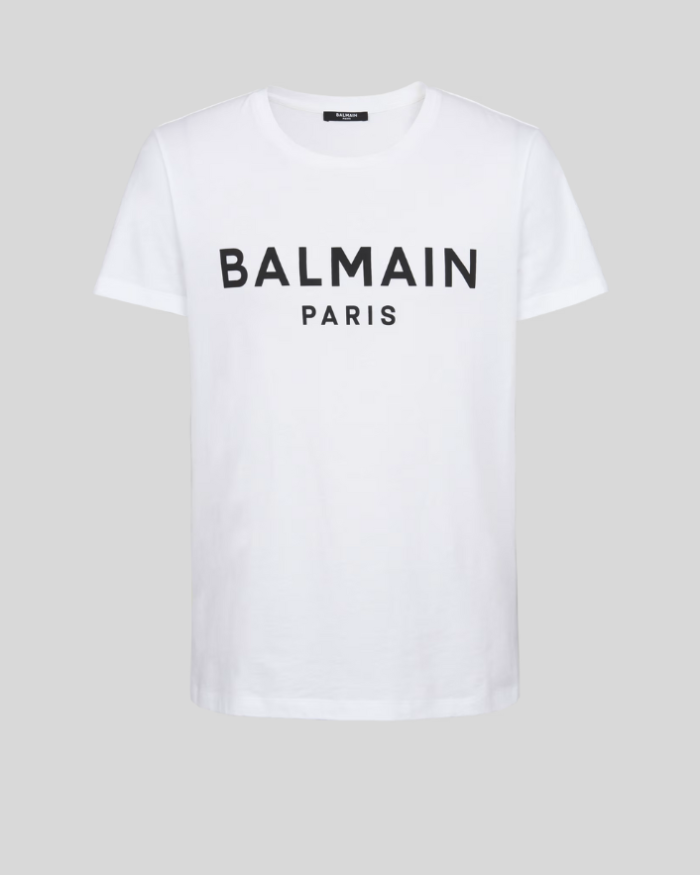 Printed Balmain Paris short-sleeved T-shirt