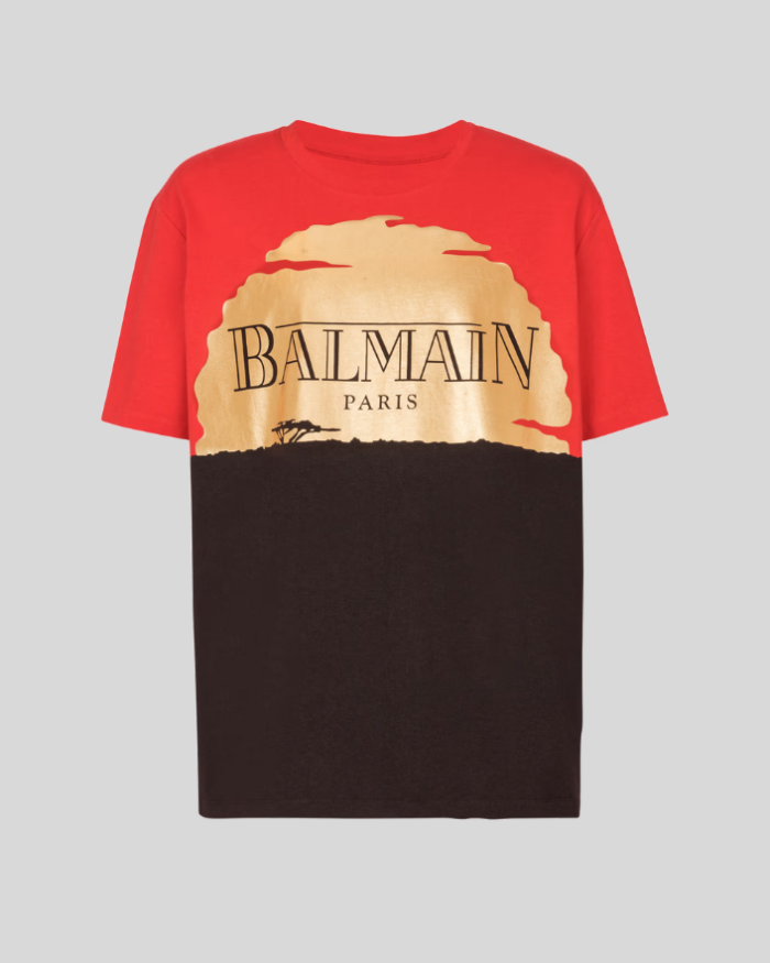 Disney x Balmain: The Lion King - Relaxed T-shirt with Sunset print