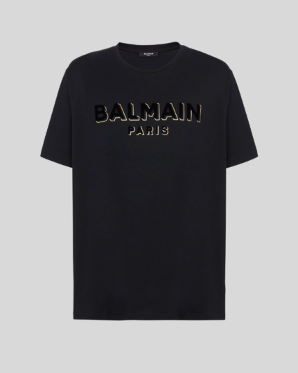 Metallic flocked Balmain T-shirt