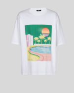 Loose Balmain Postcard printed T-shirt