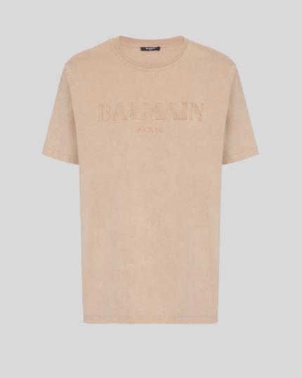 Loose T-shirt with vintage Balmain embroidery