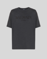 Loose T-shirt with vintage Balmain embroidery