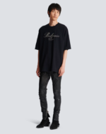 Balmain Signature embroidered T-shirt