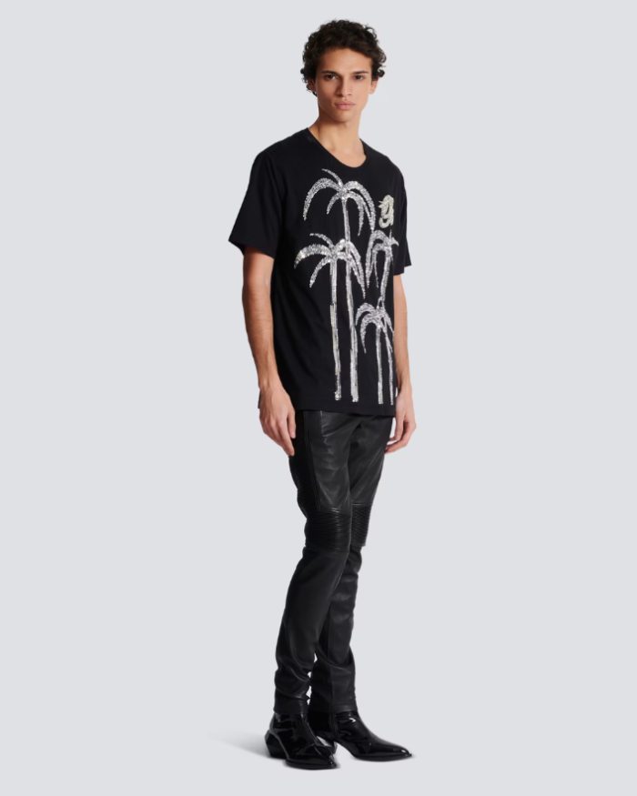 Palm tree embroidered T-shirt