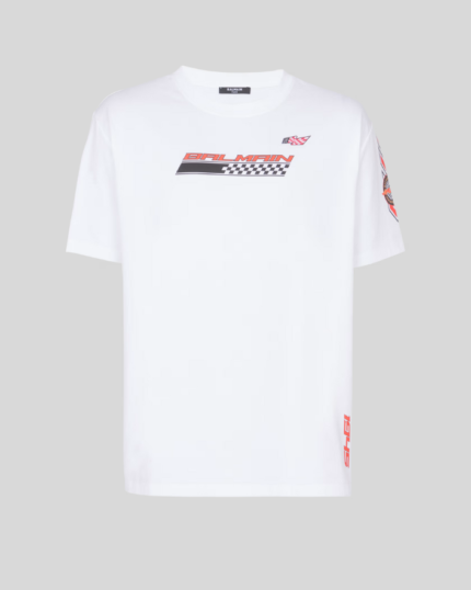 T-shirt with Balmain Racing print