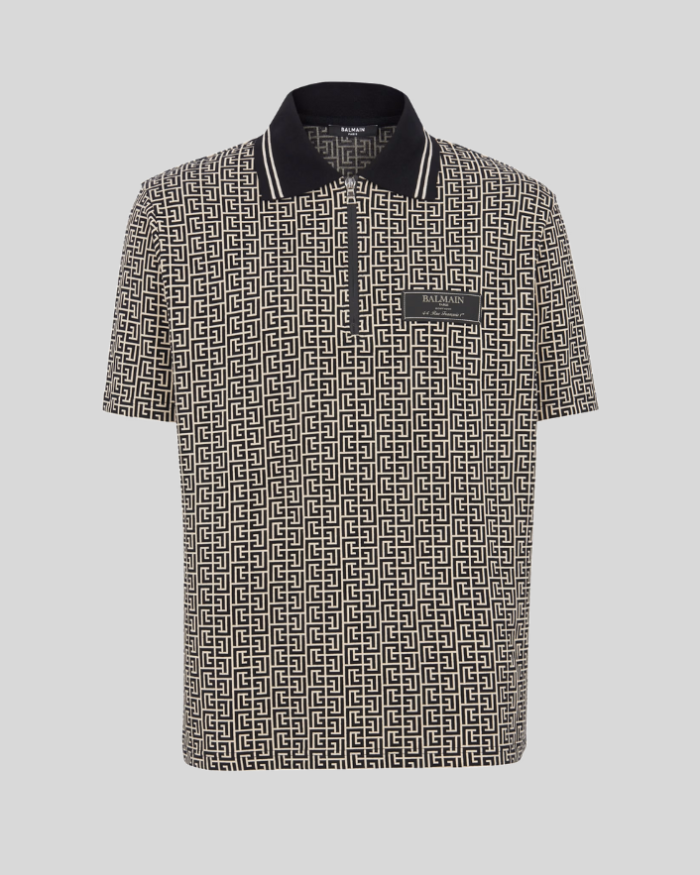 PB Labyrinth jacquard polo shirt