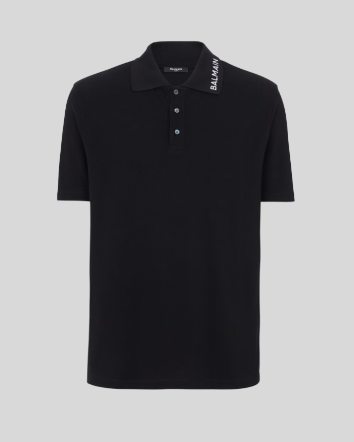 Balmain embroidered polo shirt