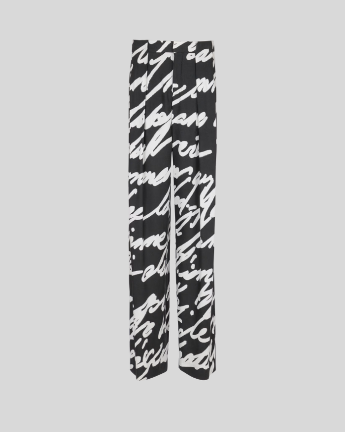 Pleated sweatpant with Love Letter print