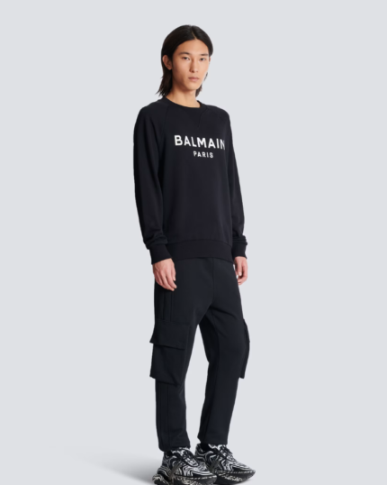 Balmain Paris printed Black sweatshirt