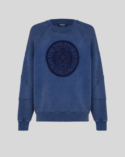 Ribbed sweatshirt with "Coin" embroidery