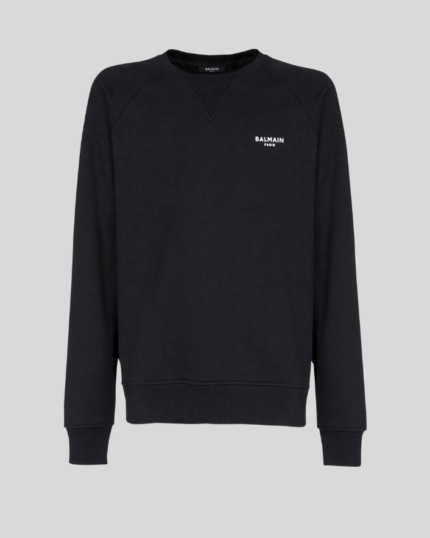 Balmain Paris flocked sweatshirt