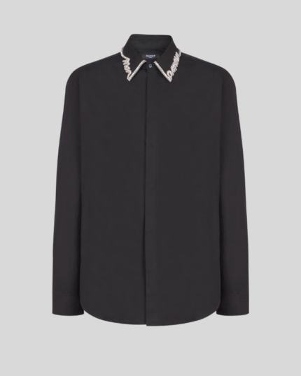 Poplin shirt with embroidered Love Letter collar