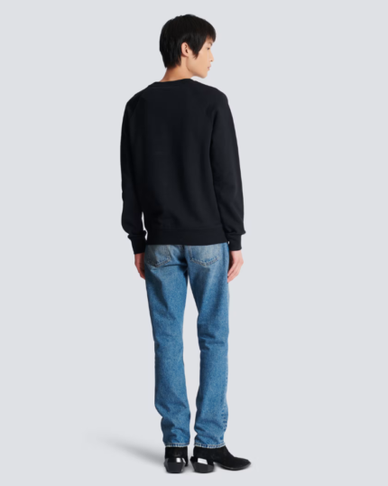 Balmain Paris flocked sweatshirt