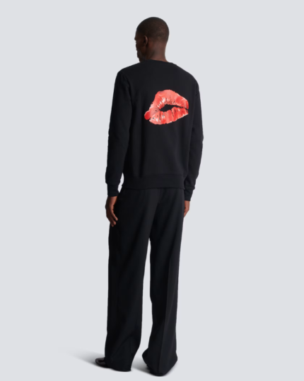 Sweatshirt with Balmain Kiss print