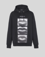 Hoodie with vintage Balmain Lips print