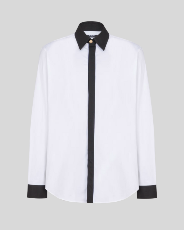 Two-tone poplin shirt