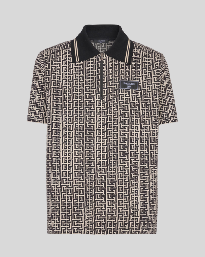 PB Labyrinth jacquard polo shirt