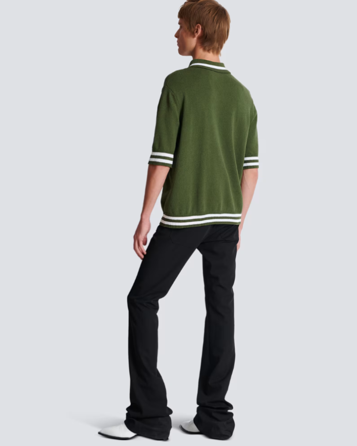 Balmain Signature knit polo shirt