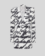 Crepe jacket with "Love Letter" print