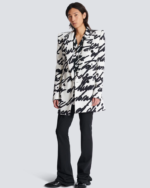 Crepe jacket with "Love Letter" print